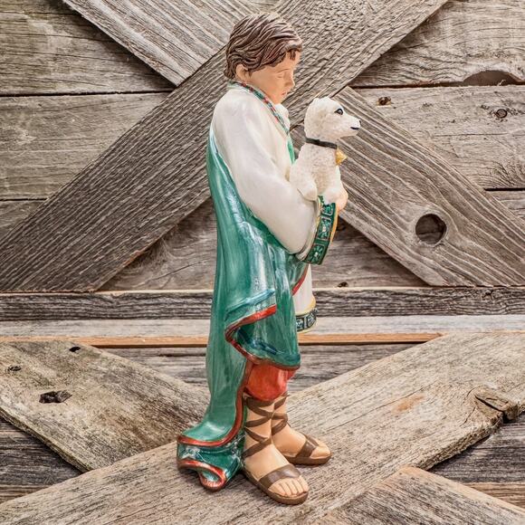 Vintage, Shepherd and Lamb, Hawthorne Village Jeweled Nativity Collection - Picture 2 of 7